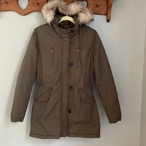 American Eagle Green Parka Jacket X Small
